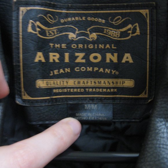 EUC black Arizona faux leather jacket M medium - Picture 5 of 6